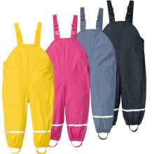 OEM Customization Kids Boys and girls waterproof PU rain pants children's jumpsuit casual pant kids clothing rain pants